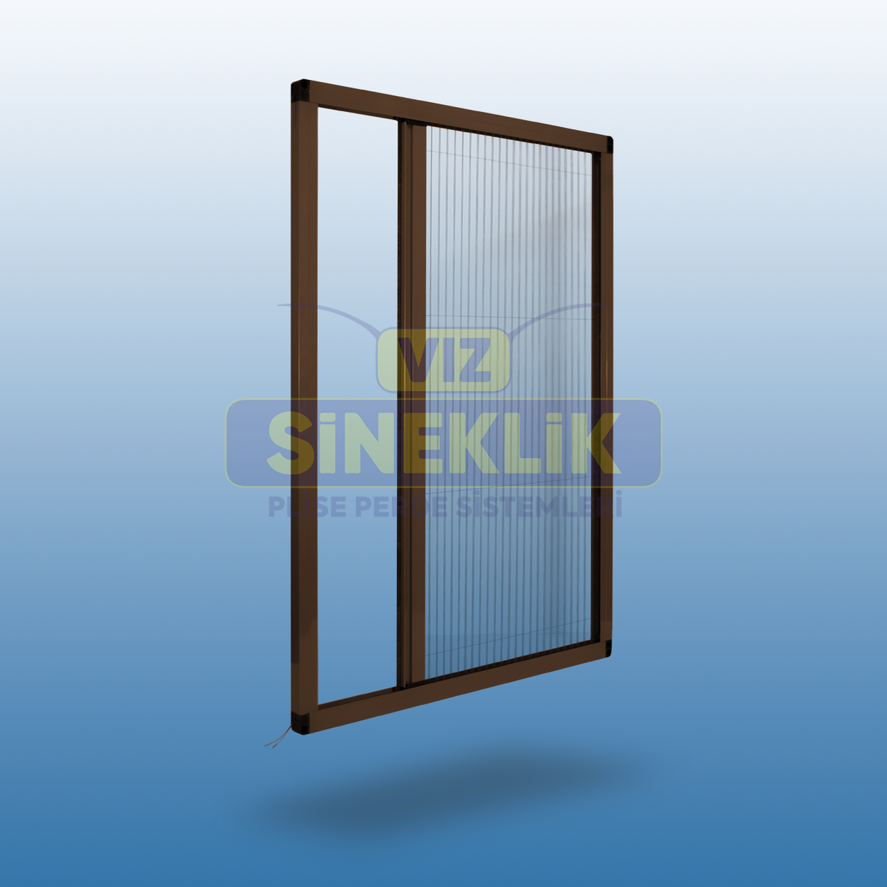 Pencere Plise Sineklik Koyu Kahverengi - 75-85 - 130-139