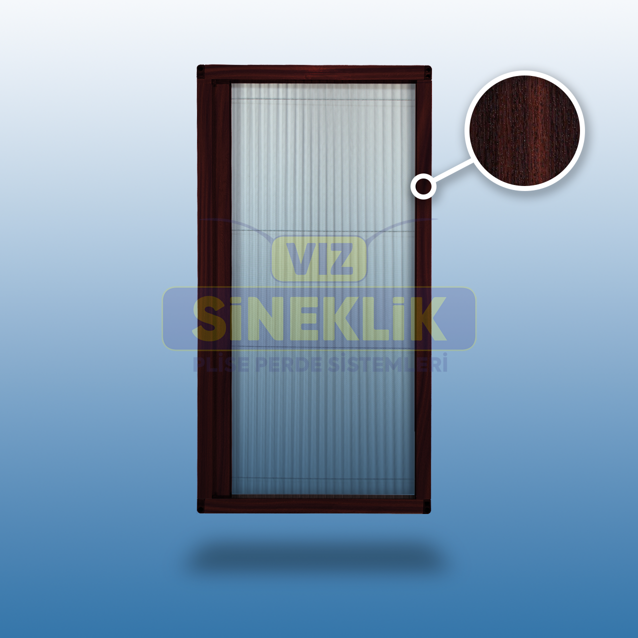 Pencere Plise Sineklik Maun - 65-74 - 130-139