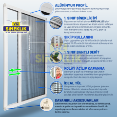 Kapı Plise Sineklik Vizon - 95-110 - 230-245