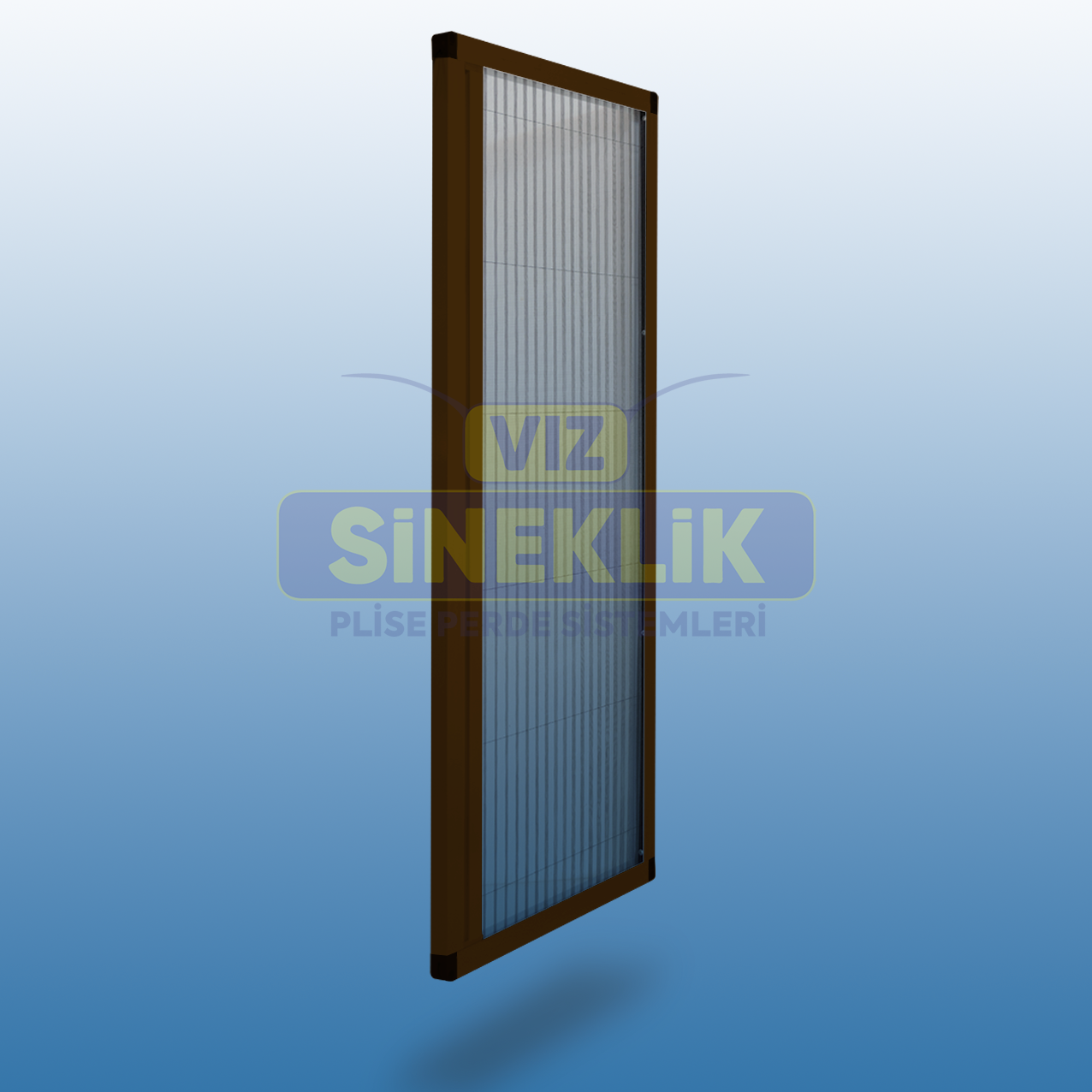 Kapı Plise Sineklik Koyu Kahverengi - 65-74 - 200-209