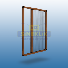 Pencere Plise Sineklik Kahverengi - 75-85 - 98-109